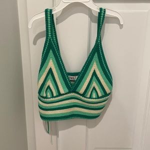 Zara crochet top.